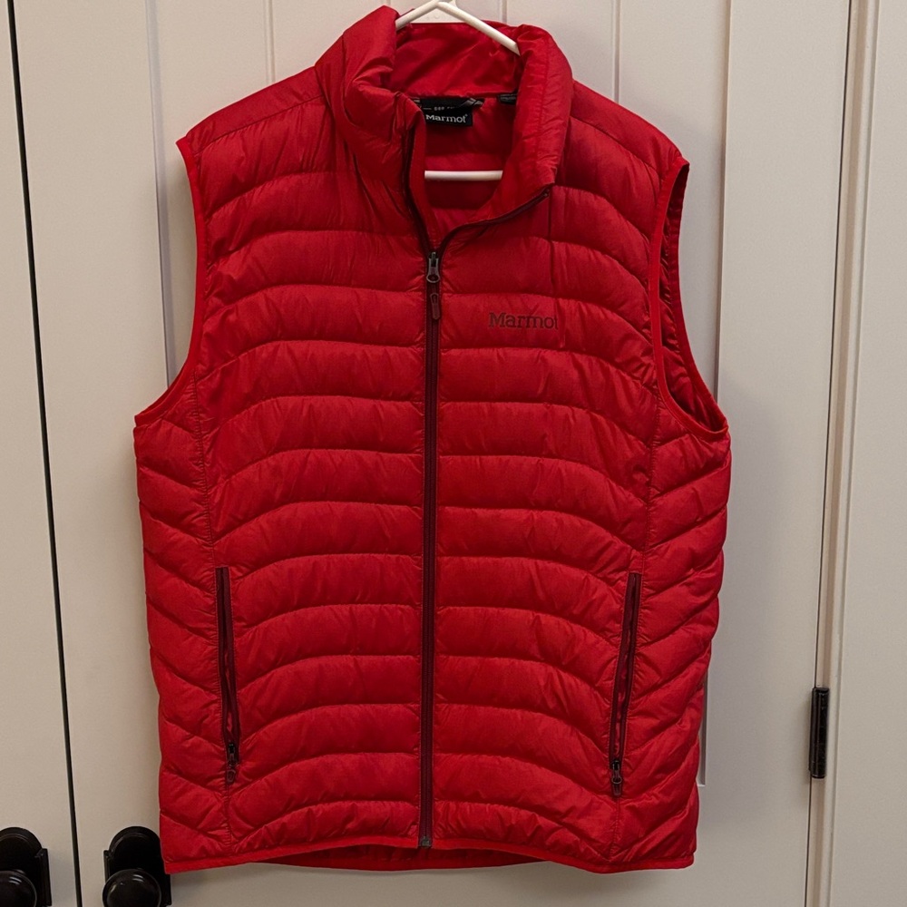 Marmot Men's Red Quilted Vest